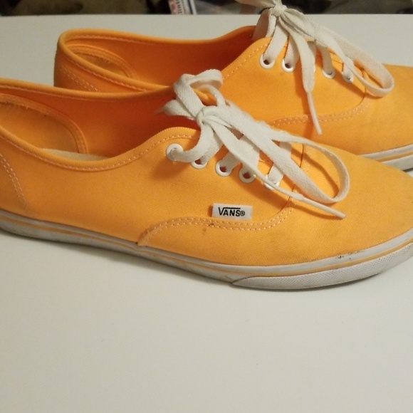 orange vans shoes womens